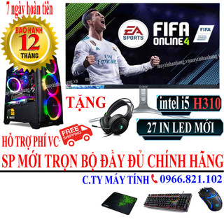 Bộ máy tính Max G i5 9400f màn 27 inch tràn viền ips hiệu năng cao chuyên game cf, lol, fifa, pubg, gata 5...