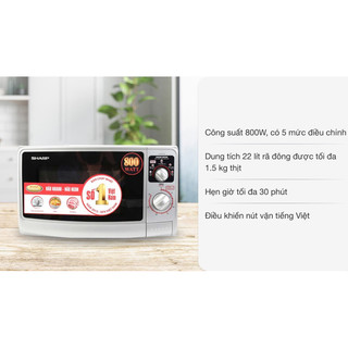 Lò vi sóng sharp r-20a1vn 22 lít hàng trưng bày chính hãng.