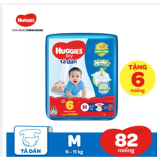 [Tặng 6M tã quần cho M76 và L68] Tã/bỉm dán tràm trà tự nhiên Huggies Dry Super Jumbo M76/L68/XL62/XXL56
