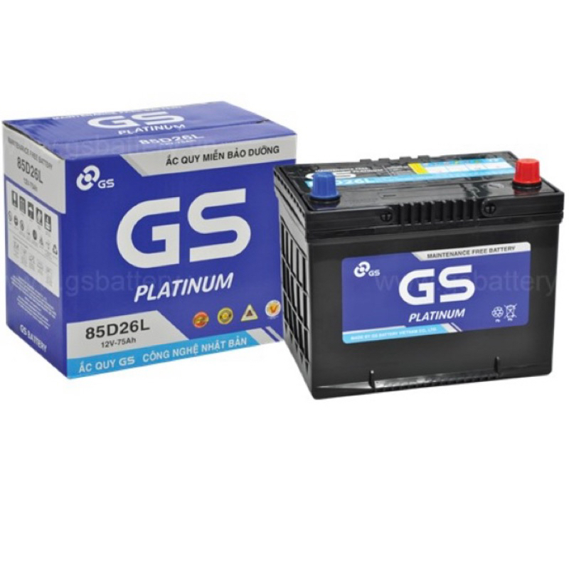 Bình ắc quy xe ô tô GS Platinum 12V-70Ah 80D26L cho Honda Accord