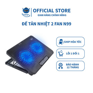 Đế tản nhiệt laptop máy tính macbook N99 17 inch 2 quạt công suất cao PUKIGO N99