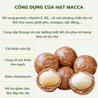 Nhân hạt macca, Hạt macca tách vỏ đã sấy