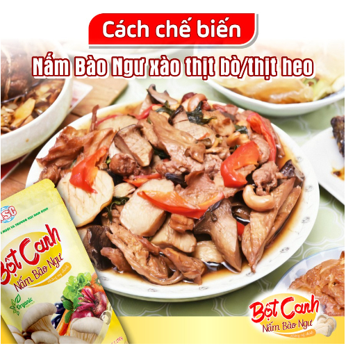 Bột Canh Nấm Bào Ngư Royal - Không Mỳ Chính - Hoàn Toàn Tự Nhiên - 100% Organic - Gói 200G