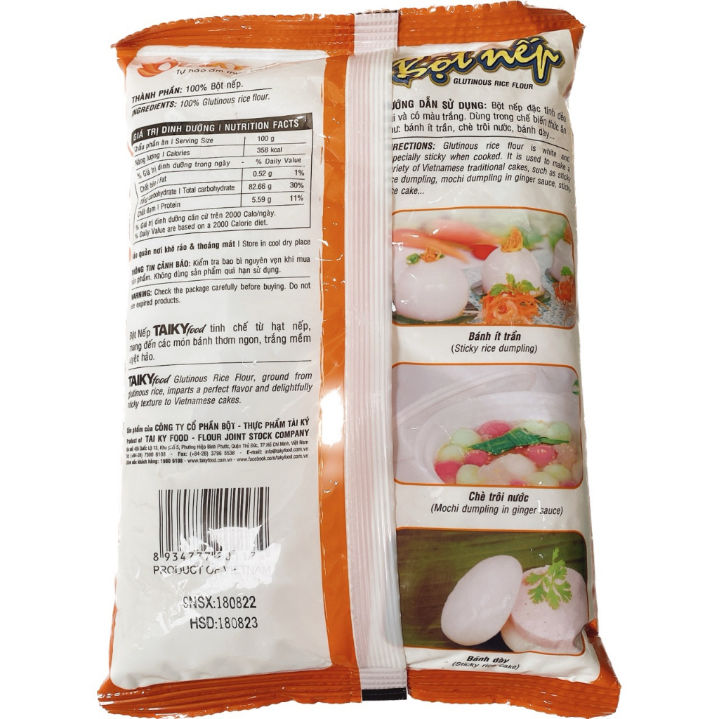 Combo 5 bịch  bột nếp làm bánh ít trần, chè trôi nước, bánh dày Taky Food