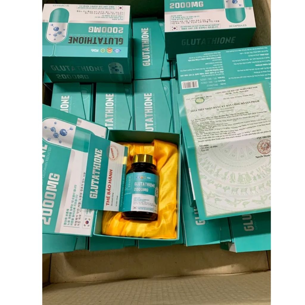 Viên Uống Trắng da COLLAGEN - GLUTATHIONE 2000 - Trắng Da,Mờ Nám,Giảm Nhăn