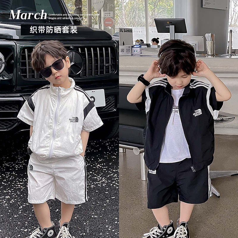 Set Thể Thao Cộc Tay Vải Gió Cho Bé