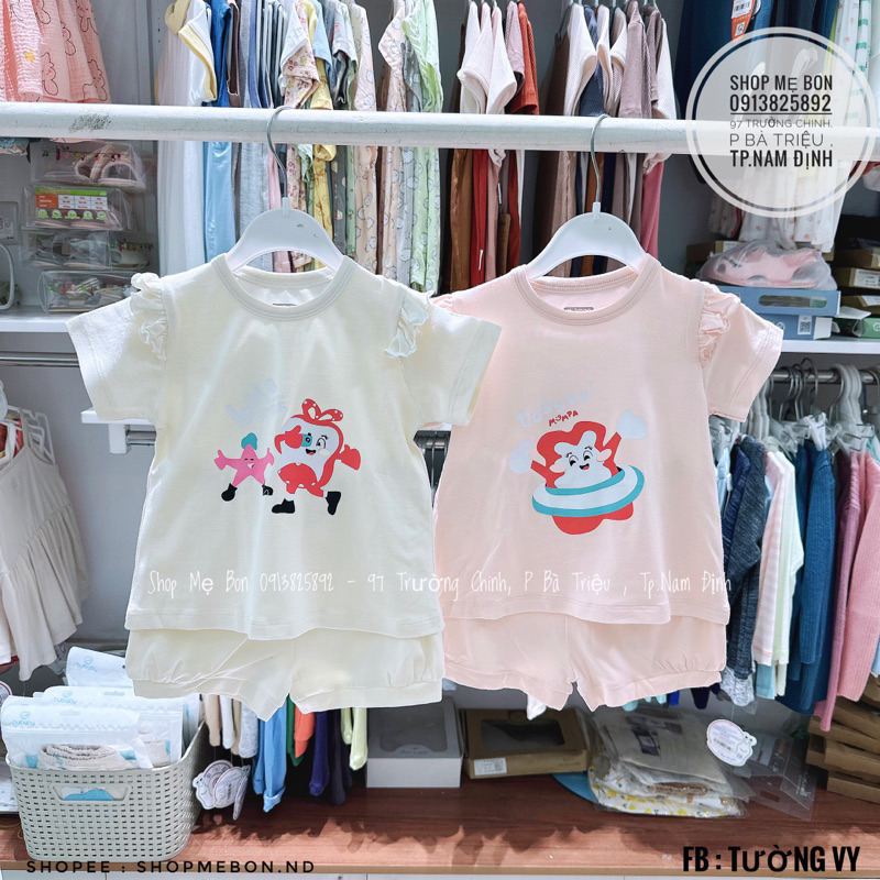 Bộ cộc tay bé gái Mompa