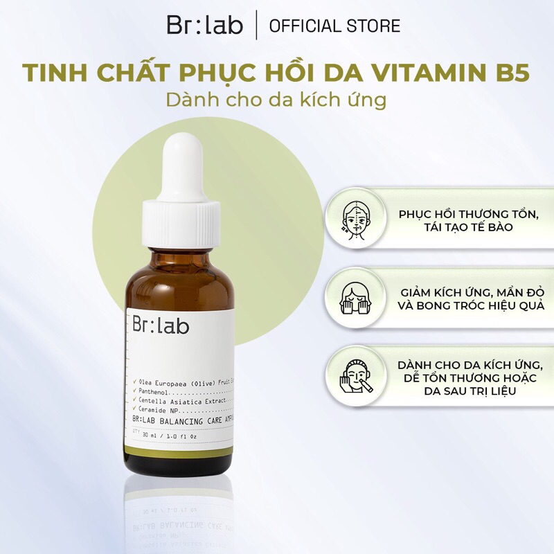 Tinh Chất Phục Hồi Da Vitamin B5 2% BRLAB - Br Balancing Care Ampoule Dành Cho Da Kích Ứng 30ml