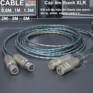Dây canon đực cái cắm cho Mixer Sound card Micro Âm ly DIY 0.5 đến 5 mét - Male to female XLR balanced audio cable
