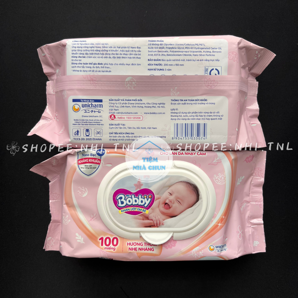 - Khăn Giấy Ướt Em Bé Bobby Care Không Mùi/ Không Hương - NHI.TNL