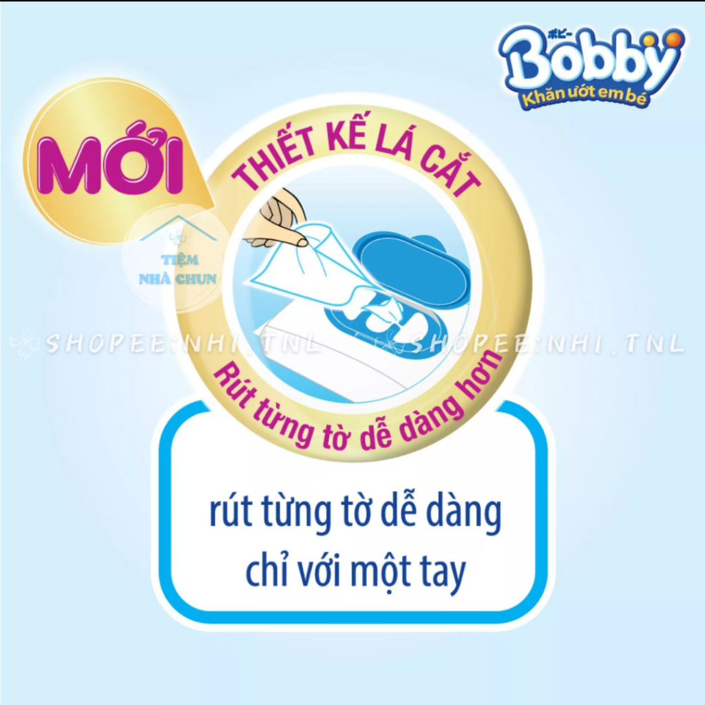 - Khăn Giấy Ướt Em Bé Bobby Care Không Mùi/ Không Hương - NHI.TNL