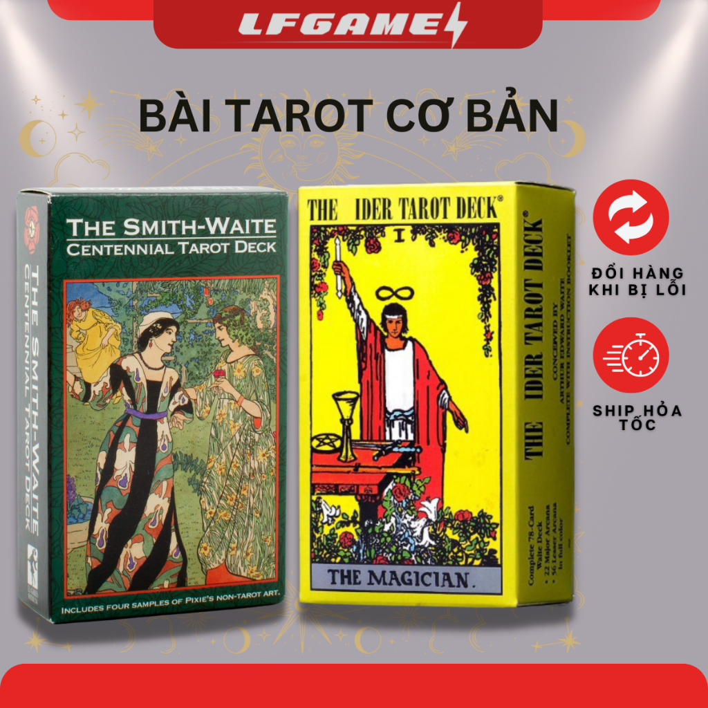 Bài Tarot The Rider Tarot The Magician Smith Waite Tarot Centennial Edition 78 Lá Cán Màng Giấy chất lượng cao