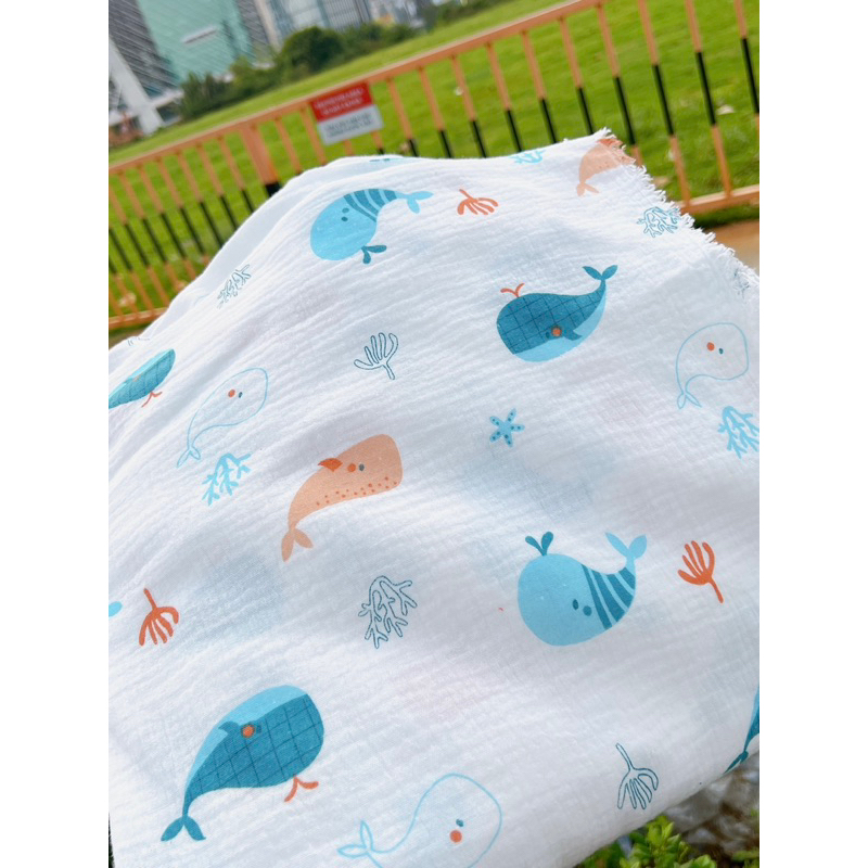 Vải Xô Muslin Châu Âu - Muslin Fabric Double Gauze - Ocean
