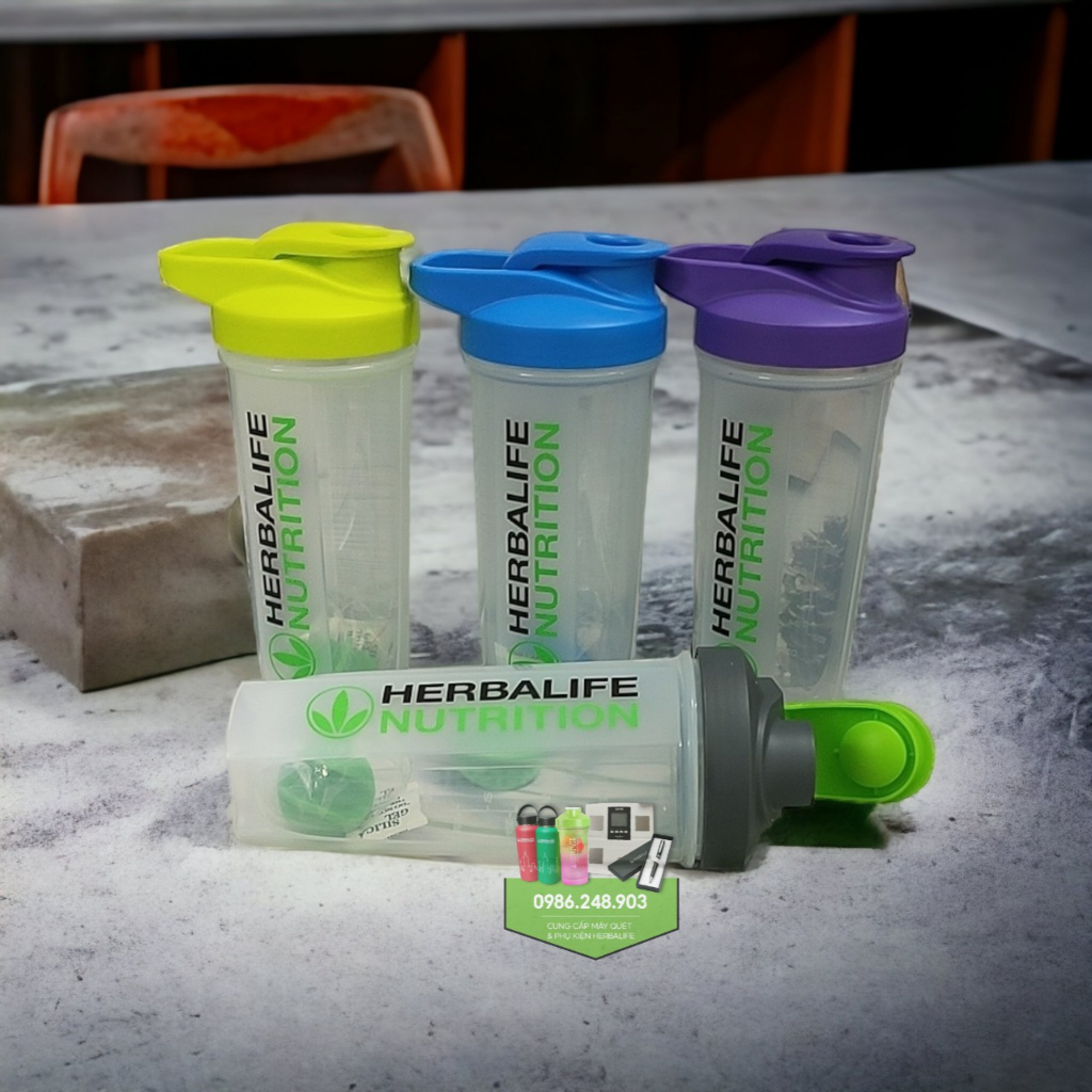 bình pha shake, Herbalife, 700ml, có tay cầm, hàng chính hãng
