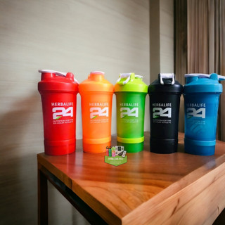Bình lắc shake 3 ngăn HBL, 3 ngăn đựng, dung tích 700ml, có lò xo,