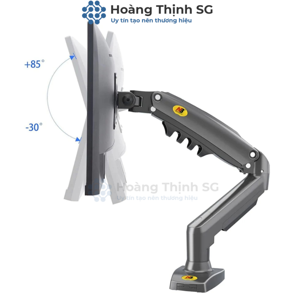 Arm màn hình máy tính NB F80, giá treo màn hình máy tính NB F80 17-30 inch, xoay 360 độ tải trọng 9kg - Chính Hãng