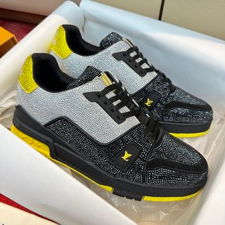 Giày thể thao đính đá thời trang cao cấp Louis Vuitton LV thiết kế thời thượng, cá tính