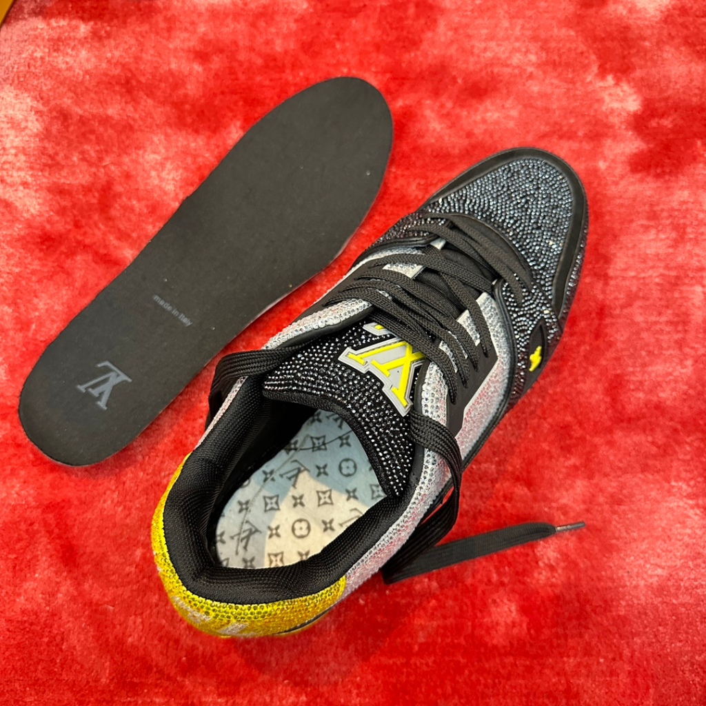 Giày thể thao đính đá thời trang cao cấp Louis Vuitton LV thiết kế thời thượng, cá tính