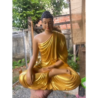 Tượng Phật Thích Ca lên màu da đá 25cm