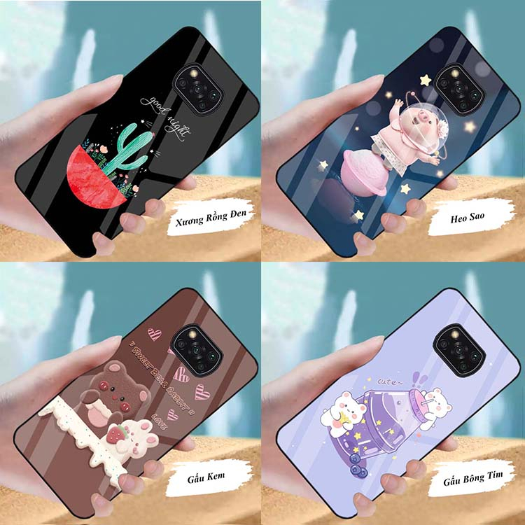 Ốp Lưng XIAOMI POCO X3 NFC, X3 PRO Mặt kính cường lực Cao Cấp, Sang Trọng thiết kế Độc Quyền