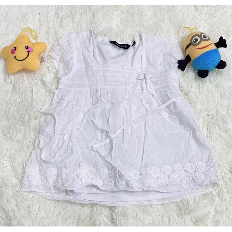 Áo Xô trắng hoa Hồng bé gái