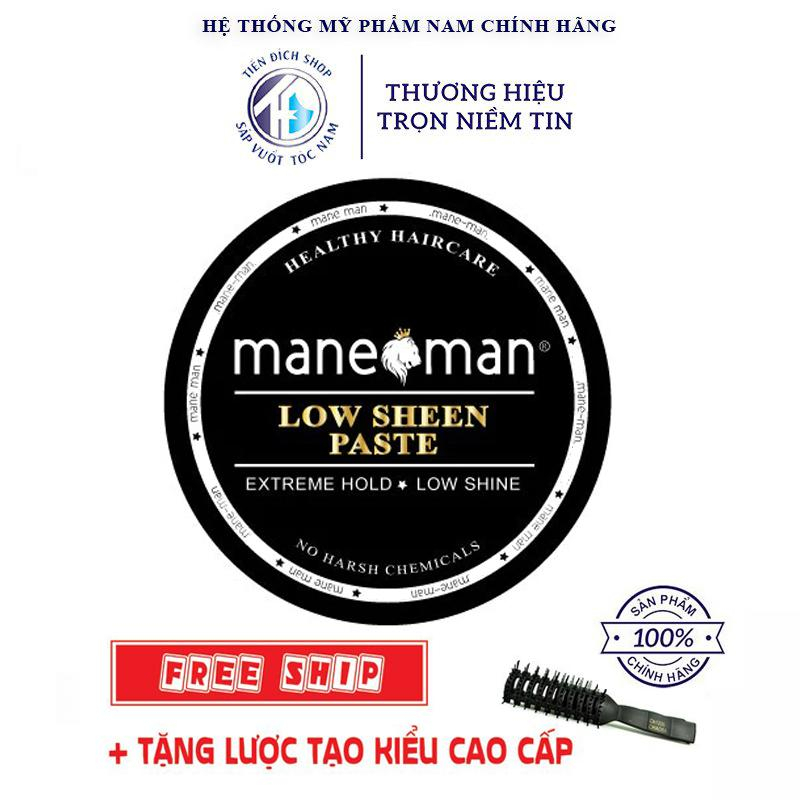 Sáp vuốt tóc Mane Man Low Sheen Paste 100gr cao cấp Australia + Tặng lược tạo kiểu bán nguyệt Chaoba