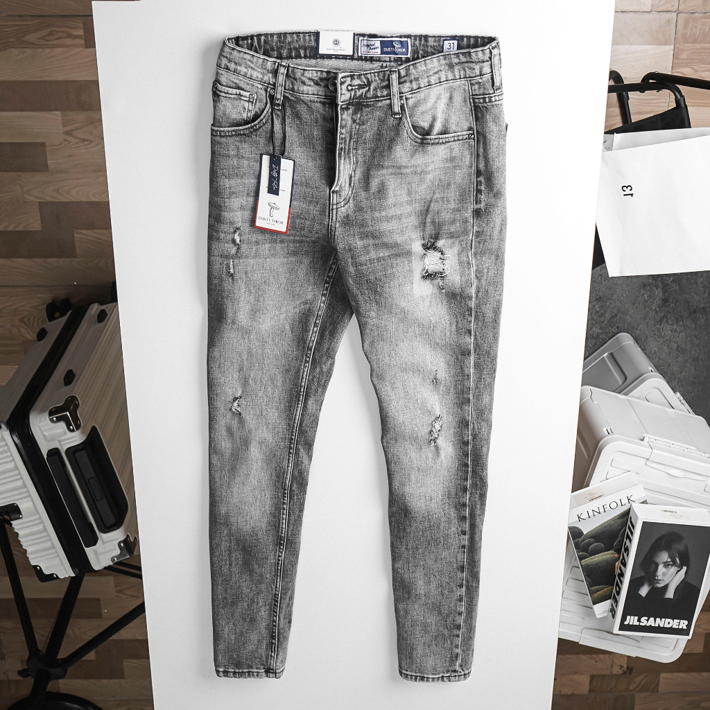 Quần jean Dusty Tailor chính hãng, sợi denim thun co giãn 4c thoải mái, form quần slimfit, bảng màu wash đa dạng