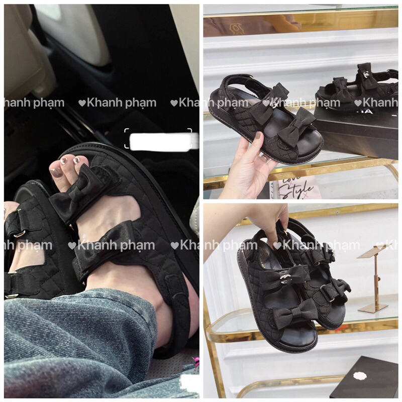 Sandal quai dán nơ c••n super fullbox