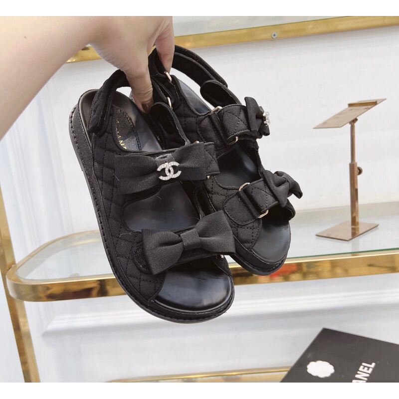 Sandal quai dán nơ c••n super fullbox