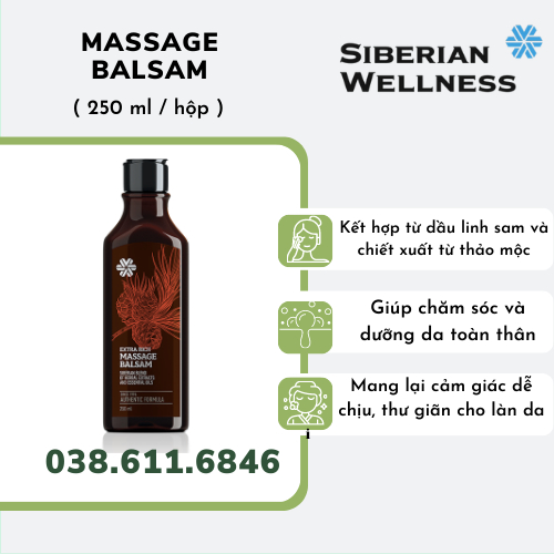 Dầu Siberian Balsam - Dầu thơm Siberian Pure Herbs Collection Extra Rich Massage Balsam – 250ml