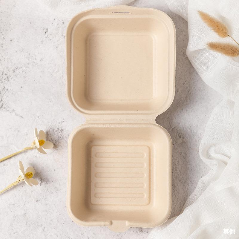 Hộp Bã Mía Đựng Bánh Kem Bento - Hộp Đựng Bánh Humburger,Tiramisu,Mousse