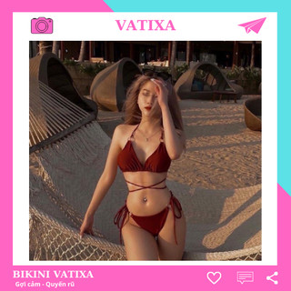 Bikini bassi đồ bơi nữ hai mảnh phối khoen nhiều màu VATIXA BKN102