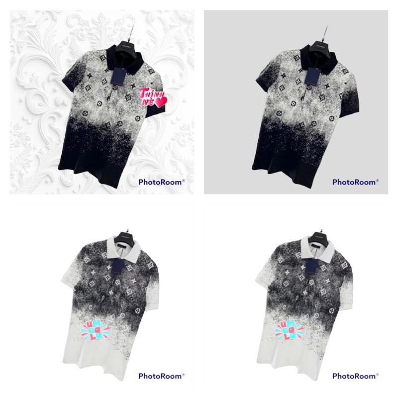 Áo phông thun Polo unisex VL loang Sơn form rộng. Phong cách thể thao HQ