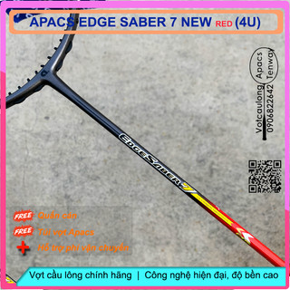 Vợt cầu lông Apacs Edge Saber 7 (4U)  New RED - BH Chính Hãng - Vợt cân bằng công thủ đánh phong trào