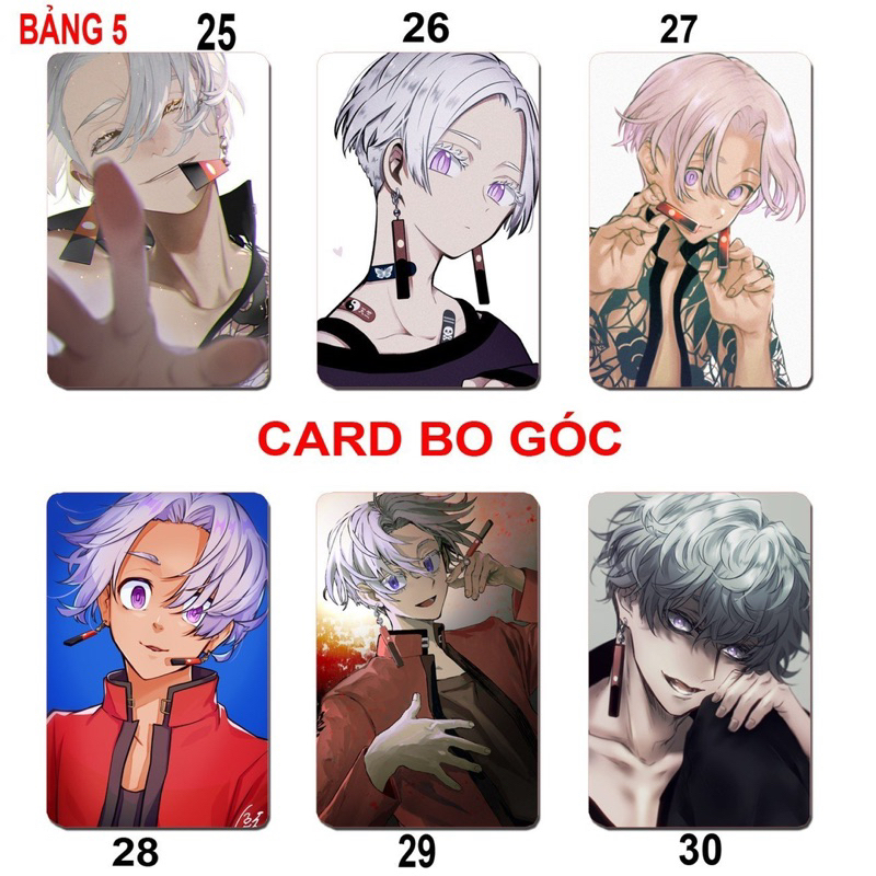 Card bo góc Kurokawa izana 6 ảnh khác nhau/ Thẻ card hình Kurokawa Izana Tokyo Revengers