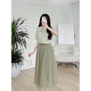áo sơ mi kẻ cổ bèo