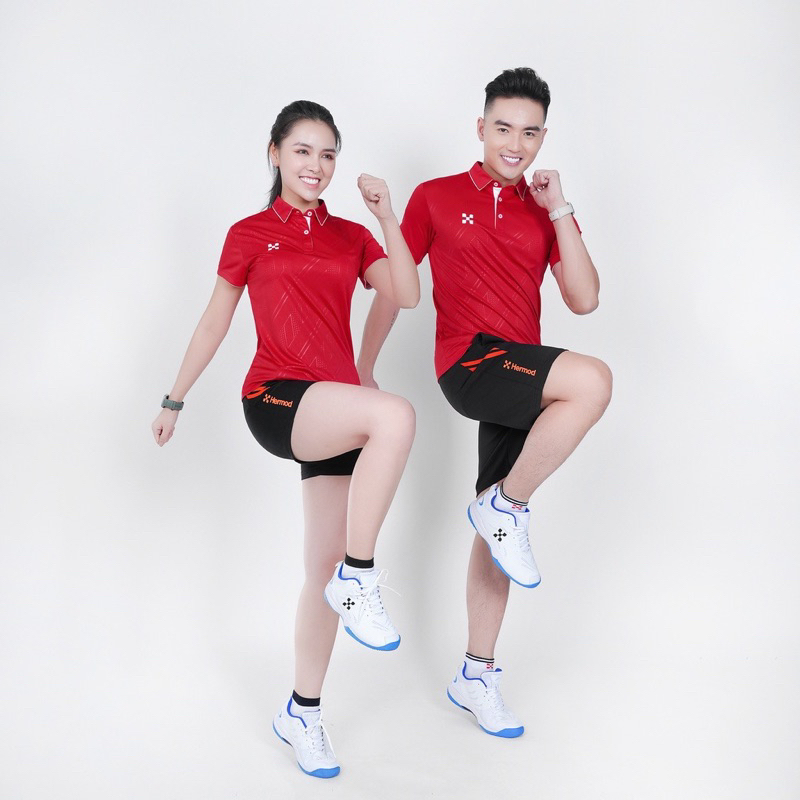 Bộ Thể Thao NAM / NỮ HERMOD Bóng Chuyền, Cầu Lông, Tennis,  Vải Co Dãn, Thoáng Mát, Thấm Hút CL01DO