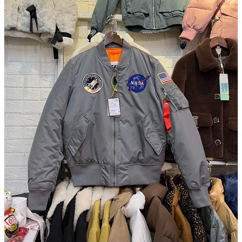 Áo bomber phi công  Pilot logo Nasa chính hãng AnfaDing