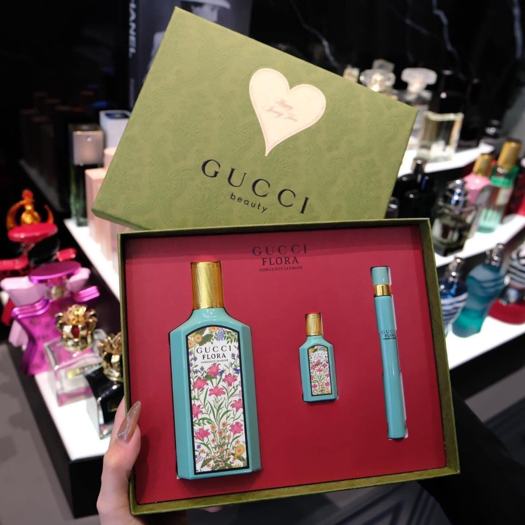 Bộ Quà Tặng Nước Hoa Gucci Flora Gorgeous Jasmine EDP Giftset