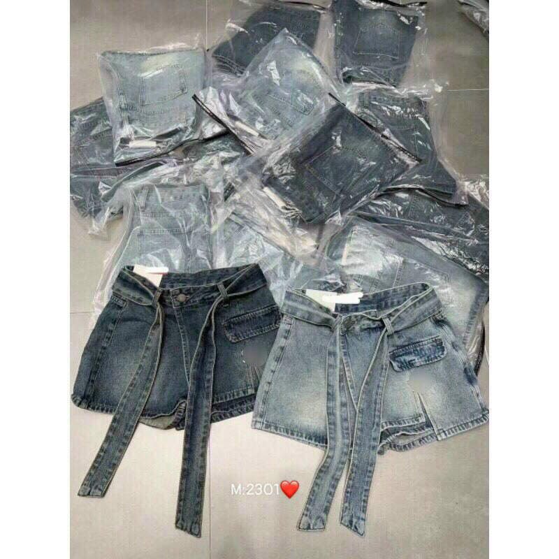 QUẦN GIẢ VÁY NẮP TÚI KÈM ĐAI SIÊU HOT