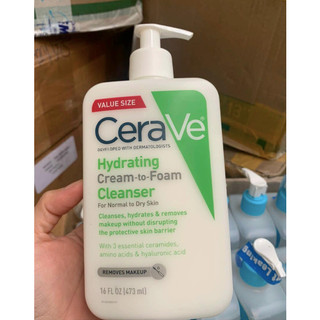 Sữa rửa mặt Cerave da khô loại mới Hydrating Cream To Foam