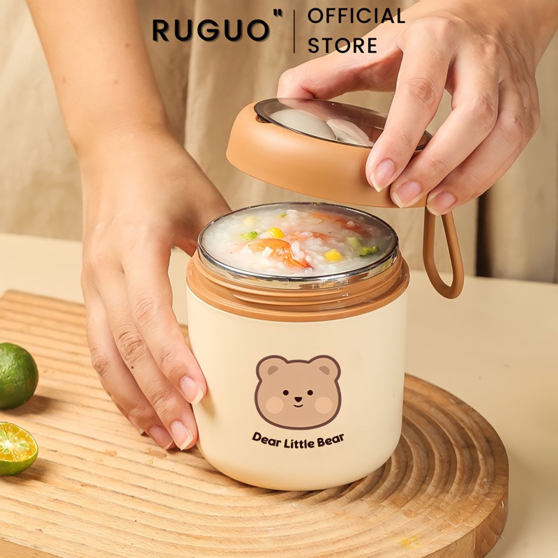 Bình ủ cháo giữ nhiệt lõi inox 304 TEDEMEI 430ml kèm muỗng