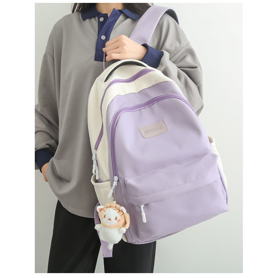 Balo Vải Nữ KAYLEE Phong Cách Hàn Quốc Cao Cấp Đi Học Đi Chơi KT44x30x13cm BLV10