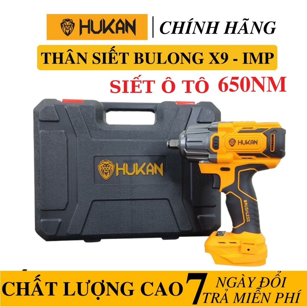 Thân máy siết bulong HUKAN X9 IPM lực siết 650nm - Siết bulong ô tô đơn giản khi có siết bulong Hukan chính hãng
