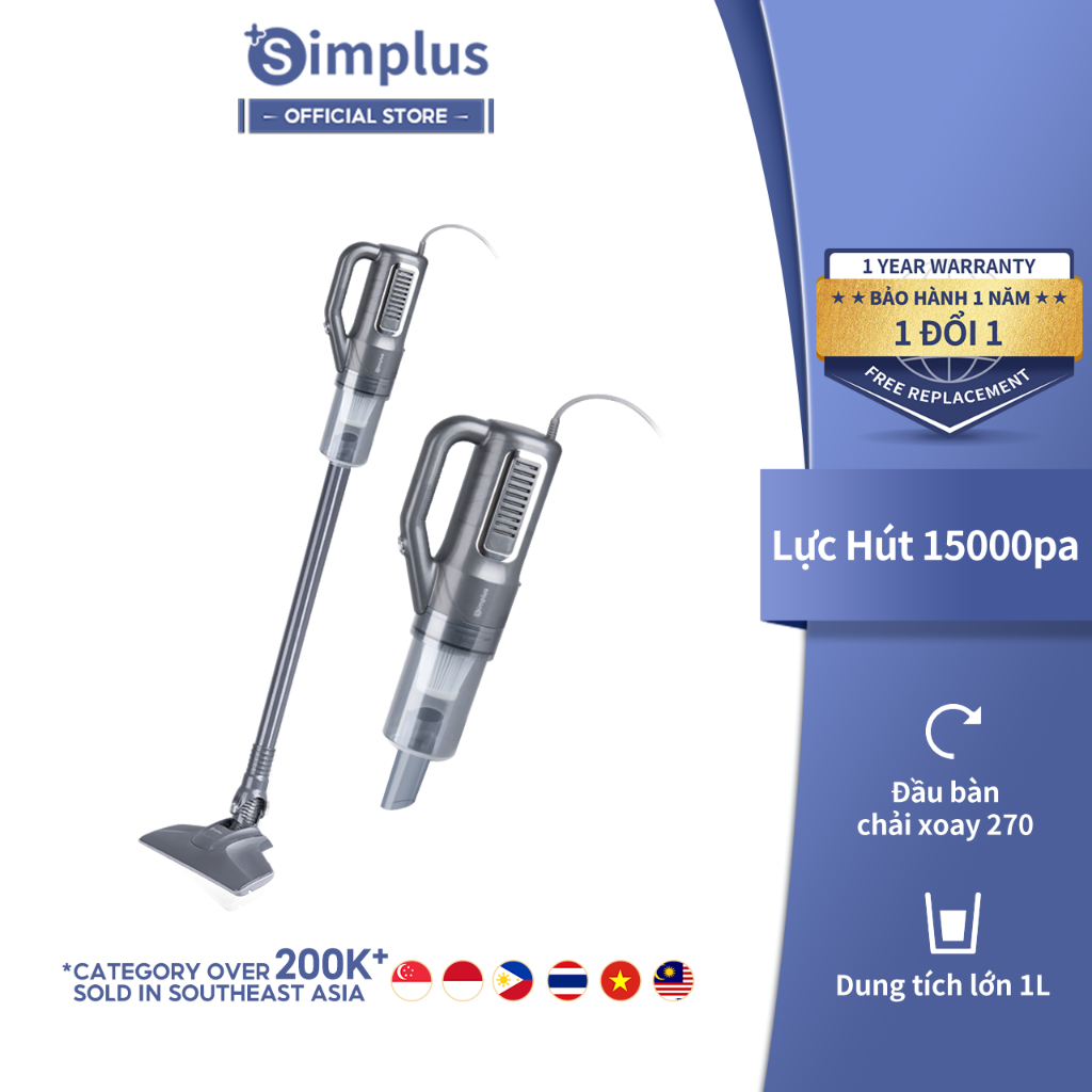 Máy hút bụi cầm tay Simplus 650W lõi lọc HEPA XCQH008 - Bảo Hành 1 Năm 1 Đổi 1