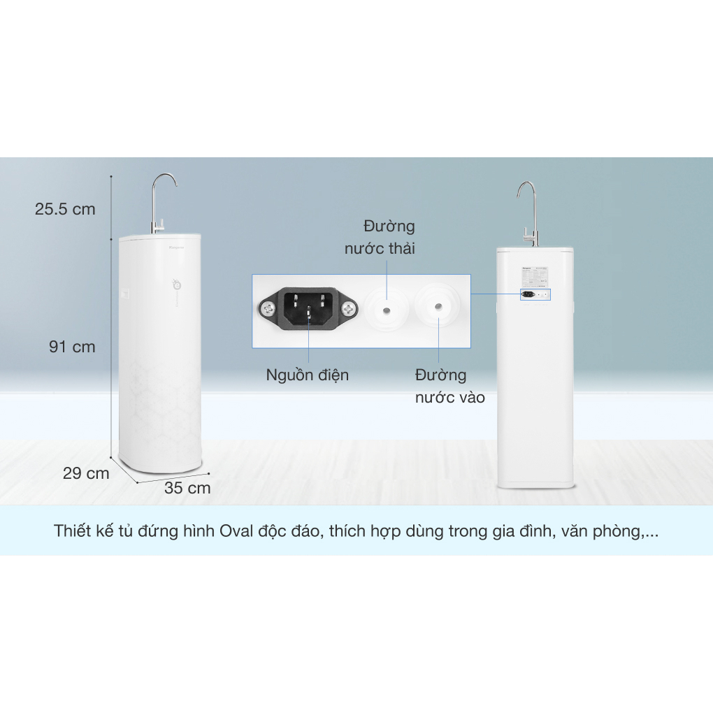 Máy lọc nước RO Hydrogen Kangaroo KG100EO 7 lõi , Máy Ion kiềm,  Bảo hành 12 tháng - Smarthome97.vn