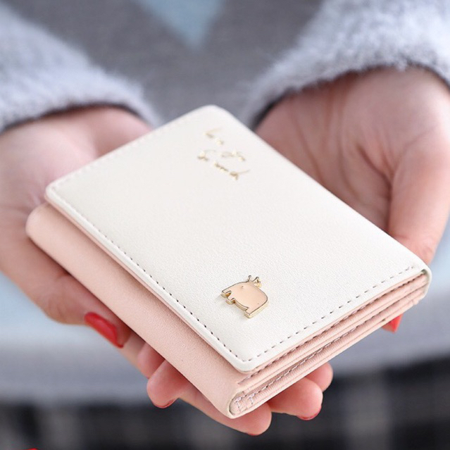 Ví nữ cầm tay hình chú voi love you so much siêu dễ thương phong cách hàn quốc