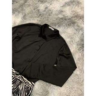 Set Áo Sơ Mi Michiha Fashion - Áo Sơ Mi Kèm Chân Váy Họa Tiết Vằn Cao Cấp Phong Cách Công Sở, Trẻ Trung Màu Đen