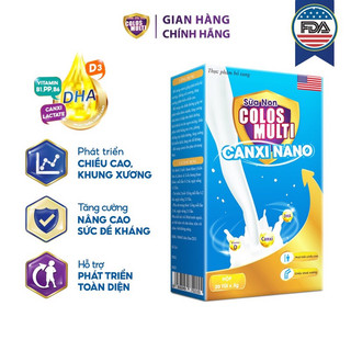 Passs Sữa non Colosmulti Canxi Nano hộp 20 góix3g giúp bé chắc khỏe xương,phát triển chiều cao
