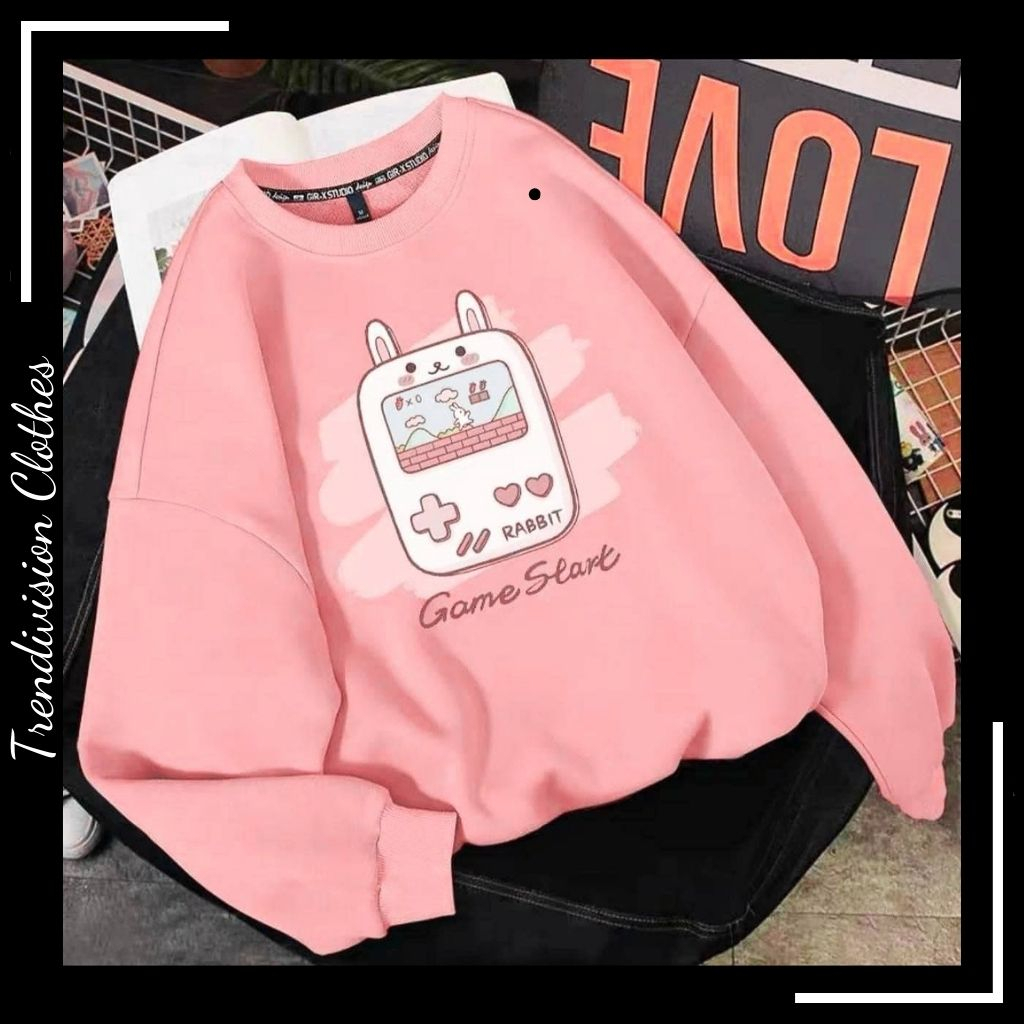 Áo Sweater Unisex Chất Nỉ Ngoại Form Rộng Siêu Ấm Áp, áo Sweater phong cách Hàn Quốc hoạ tiết cute, đáng yêu